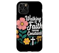 Walking By Faith Tripping Constantly John 3 16 Christian Case for iPhone 11 Pro