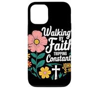 Walking By Faith Tripping Constantly John 3 16 Christian Case for iPhone 12/12 Pro
