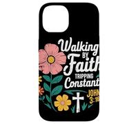 Walking By Faith Tripping Constantly John 3 16 Christian Case for iPhone 14