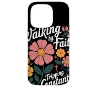 Walking By Faith Tripping Constantly John 3 16 Christian Case for iPhone 14 Pro