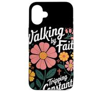 Walking By Faith Tripping Constantly John 3 16 Christian Case for iPhone 16 Plus