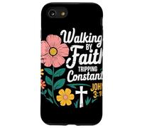Walking By Faith Tripping Constantly John 3 16 Christian Case for iPhone SE (2020) / 7/8
