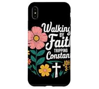 Walking By Faith Tripping Constantly John 3 16 Christian Case for iPhone XS Max