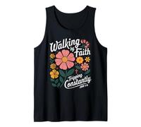 Walking by Faith Tripping Constantly John 3 16 Christian Tank Top