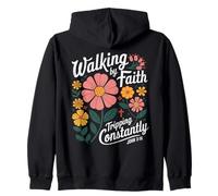 Walking By Faith Tripping Constantly John 3 16 Christian Zip Hoodie