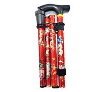 Walking Cane Folding Telescopic Five-Section Adjustable Height Lightweight Outdoor Walking Stick Prosperous