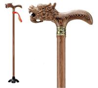Walking Cane for Men & Women,Hand Carved Dragon head Walking Sticks,ErgonomicNatural Solid Wood High-endDerby Cane Suitable for GiftGiving