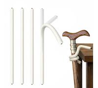 Walking Cane Holder - Bendable Walking Stick Storage Grabber Hanger, Crutch Reaching Accessories for Attaching Crutch to Chair, Walker, Mobility Scooter, 4 Pcs