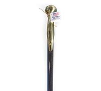 Walking Cane - Original Bubba Stik"Standard" Style Walking Stick with Brass Hame Handle. Made in Texas by Real Texans. (Ebony, 36" Tall)