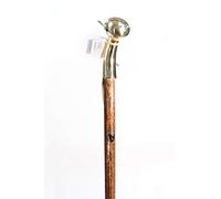 Walking Cane - Original Bubba Stik"Standard" Style Walking Stick with Brass Hame Handle. Made in Texas by Real Texans. (Mahogany, 39" Tall)