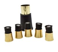 Walking Cane Tips Wooden Stick Bottom Rubber Brass Replacement Reinforced Rubber Foot Pad Screw Tip for Canes with Brass Collar Rubber Brass Tip Set of 5 pcs., Golden, Black