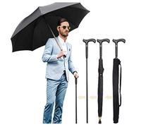 Walking Cane Umbrella 2-in-1 Windproof Walking Sticks Crutch Umbrella,Heavy Duty Frame,Lightweight - Umbrella Cane,Great Gift for Birthday,Christmas,Father's Day,Men,Women
