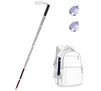 Walking Canes, Reflective Telescopic Blind Cane Titanium Alloy Multiple Sizes with Optional Cane Tips Pack of 1(C,150cm/59in)