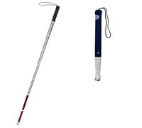 Walking Canes, Telescopic Blind Cane Titanium Alloy Reflective Retractable Multiple Sizes Pack of 3(A,128cm/50in)
