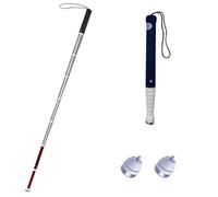 Walking Canes, Telescopic Blind Cane Titanium Alloy Reflective Retractable Multiple Sizes Pack of 3(C,128cm/50in)