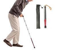 Walking Canes, Telescopic Blind Cane Titanium Alloy Reflective Roller Head 8 Sections 118-138 cm(128cm(50in))
