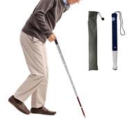 Walking Canes, Titanium Alloy Telescopic Blind Cane Multiple Sizes With Reflective Film And Roller Head(A,128cm/50in)