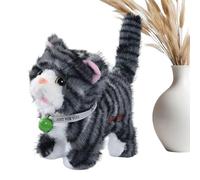 Walking Cat - Interactive Cat Toy | Electronic Robotic Cats, 7 Inch Realistic with Sound, Cute Soothing Wagging Electric Tail for Boys Girls Preschool A