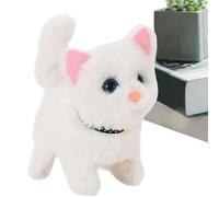 Walking Cat Toy - Interactive Talking Robot Kitten Plush, Repeats What You Say, Singing, Dancing, Touch Control with, Wagging Tail & Nodding Head, Electric K