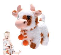 Walking Cow Toy - Realistic Electric Interactive Plush Moo Sound Nodding Head and Wag Tail, Cute Educational Electronic Pet Gift | Animated Cattle Plush for Kids