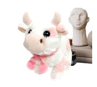 Walking Cow Toy - Realistic Electric Interactive Plush Moo Sound Nodding Head and Wag Tail, Cute Educational Electronic Pet Gift | Animated Cattle Plush for Kids