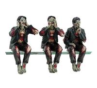 Walking Dead Zombie Undead See Hear Speak No Evil Set of Shelf Sitters Computer Top Statue Figurines by Pacific Giftware