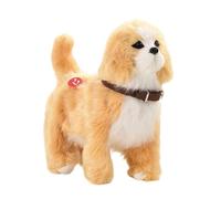Walking Dog - 8.66 x 3.94 Inch Tail Waving Barking Interactive Puppy | Realistic Electronic Fabric Dog with Music, for Playing in Bedroom, Park, Holidays, at Home