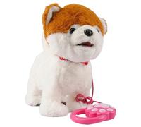 Walking Dog Electronic Pet Interactive Musical Puppy for (White Pomeranian) (B)