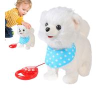 Walking Dog Toy - Electric Sparing Animal Toy | Interactive Plush House Decoration, Realistic Robot Tongue Lick Puppy, Electric Rope, Companion Gift, Cartoon Accompanist
