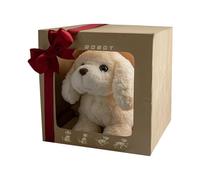 Walking Dog Toy, Interactive Puppy Doll, Simulation Pet Animal, Barking Sound Effect Moving Tail Action Ideal for Kids Girls Boys Kids Playtime, 6.69x5.91x3.94 Inches