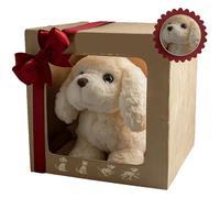 Walking Dog Toy, My Realistic Robot Puppy, Barking Sitting & Soft Plush, Encourages Imaginative Play for Kids, Parties, Boys & Girls white