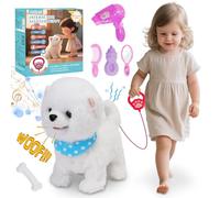 Walking Dog Toys for Kids, Mehani Electronic Interactive Toys Dog for 3 4 5 6 Year Old Girls and Boys, Repeating/Barking/Tail Wagging, Plush Toy Realistic Puppy,Gifts for Toddlers, Christmas, Birthday