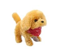 Walking Dog Toys for Kids Plush Robot Realistic Electronic Pet Puppy, Walk and Bark, Interactive Toy Dog for 3 4 5 6 7+ Years Old Gift for Birthdays and Christmas (Yellow Dog)