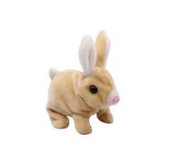 Walking Dog Toys for Kids Plush Robot Realistic Electronic Pet Puppy, Walk and Bark, Interactive Toy Dog for 3 4 5 6 7+ Years Old Gift for Birthdays and Christmas (Beige Bunny)