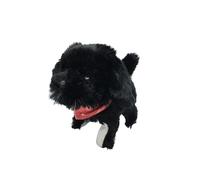 Walking Dog Toys for Kids Plush Robot Realistic Electronic Pet Puppy, Walk and Bark, Interactive Toy Dog for 3 4 5 6 7+ Years Old Gift for Birthdays and Christmas (Black Dog)