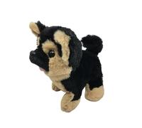 Walking Dog Toys for Kids Plush Robot Realistic Electronic Pet Puppy, Walk and Bark, Interactive Toy Dog for 3 4 5 6 7+ Years Old Gift for Birthdays and Christmas (Black-Brown Dog)