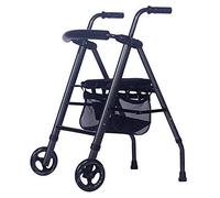 Walking e Rollators Elderly Walker Shopping Cart Four-Wheeled Hand Walker Buy Food Cart Non-Slip Walking Stick with Hospital Interesting (Orange)