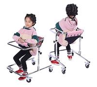 Walking e with Seat for Children Cerebral Palsy Hemiplegia Rehabilitation Training Equipment Disabled Walker Wheeled Walker Suitable for 80-120cm Child Training