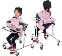 Walking e with Seat for Children Cerebral Palsy Hemiplegia Rehabilitation Training Equipment Disabled Walker Wheeled Walker Suitable for 80-120cm Child Training