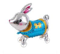 Walking Elephant Balloons Standing 3D Elephant Foil Balloon with Wheels Elephants Baby Walker Balloons Elephants Sho Balloon