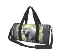 Walking elephant Canvas travel bag, large capacity, can be carried on the shoulder