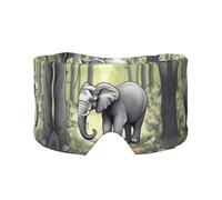 Walking Elephant Double-Sided Printed Eye mask, Soft and Light-Blocking, Suitable for Travel and Home