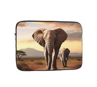 Walking Elephant Laptop Sleeve Bag 10 Inch, Waterproof Shockproof Laptop Case Bag Computer Skin Bags Lightweight Tablet Carrying Case
