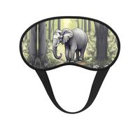 Walking Elephant Printed Eye mask, for Sleeping, Light-Blocking, Soft and Comfortable, Elastic Band