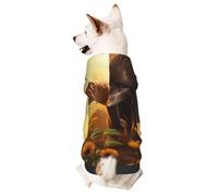 Walking Elephants Pet Clothes for Dogs - Soft and Warm Dog Hoodie Sweater, Suitable for Small and Medium-Sized Dogs and Cats,Black