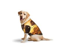 Walking Elephants Print Breathable Dog Tshirt for Medium Large Breed