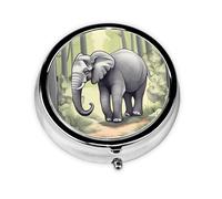 Walking Elephantthree-Compartment Small Medicine Box, Portable, Can Store Vitamins, Fish Oil and Health Products.
