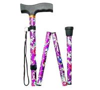 Walking Flexible Stick, Easy Adjustable Height Folding Extendable Walking (Purple)