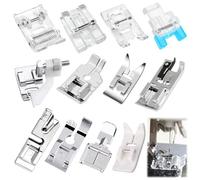 Walking Foot for Sewing Machine, 12 Pcs Zipper Foot for Sewing Machine, Motion Foots for Sewing Machines, Open Toe Quilting Foots Compatible with Brother Singer and Fits More