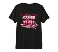 Walking for a Cure Pink Ribbon Breast Cancer Shirt Premium T-Shirt